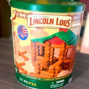 Limited edition tin of Lincoln Logs, hours of fun!!